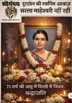 दूरदर्शन की स्वर्णिम आवाज़ सरला माहेश्वरी नहीं रहीं 71 वर्ष की आयु में दिल्ली में निधन, पार्किंसन से थीं पीड़ित; निगम बोध घाट पर हुआ अंतिम संस्कार