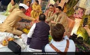 तेजस्वी यादव और राजश्री ने निभाई शादी की रस्में, देखें PHOTOS