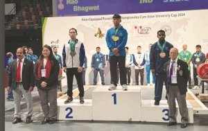 भिलाई के जे भागवत ने एशियन इक्विप्ड पॉवरलिफ्टिंग चैंपियनशिप में जीता कांस्य पदक