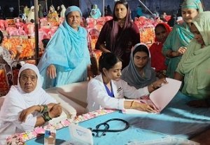 निःशुल्क स्वास्थ्य शिविर में स्वच्छता के प्रति किया जागरुक