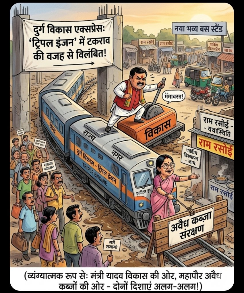 ट्रिपल इंजन में टकराव! मंत्री गजेंद्र यादव विकास के पक्ष में, शहरी सरकार पर अवैध कब्जों को संरक्षण देने के आरोप