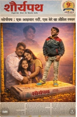 "शौर्यपथ : एक अखबार नहीं, एक बेटे का जीवित स्वरूप"