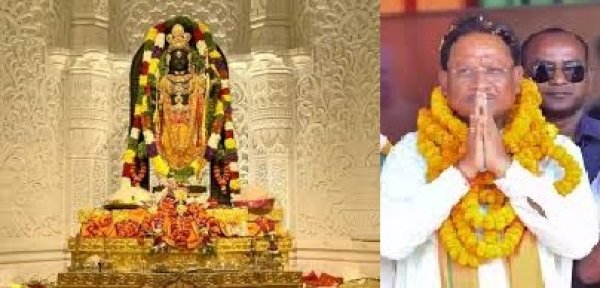 श्री रामलला का दर्शन करने 13 जुलाई को मुख्यमंत्री विष्णु देव साय अयोध्या धाम जाएंगे