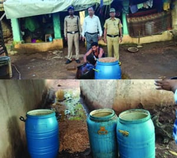 आबकारी विभाग की बड़ी कार्यवाही, भट्टी कच्ची महुआ निर्मित शराब, आरोपी गिरफ्तार