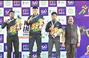 केआईटीजी 2026: कर्नाटक के मणिकांता की गोल्डन हैट्रिक, छत्तीसगढ़ की अनुष्का ने बढ़ाया मान &mdash; चोट के बावजूद वेटलिफ्टिंग में भी चमके सितारे